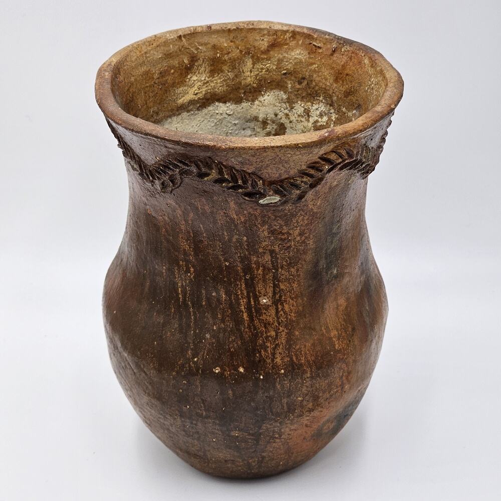 Vintage Navajo Pinon Pine Pitch Pot Handmade Pottery Rustic Native American